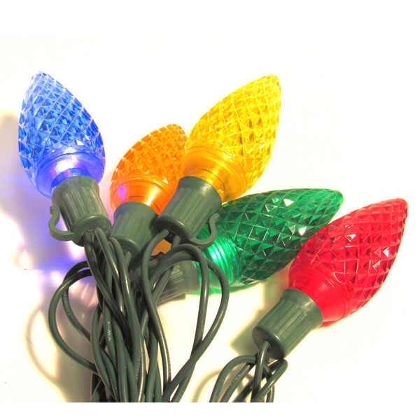 LED 25 Count Multi-Color C9 Christmas Light Set- Green Wire - Image 2